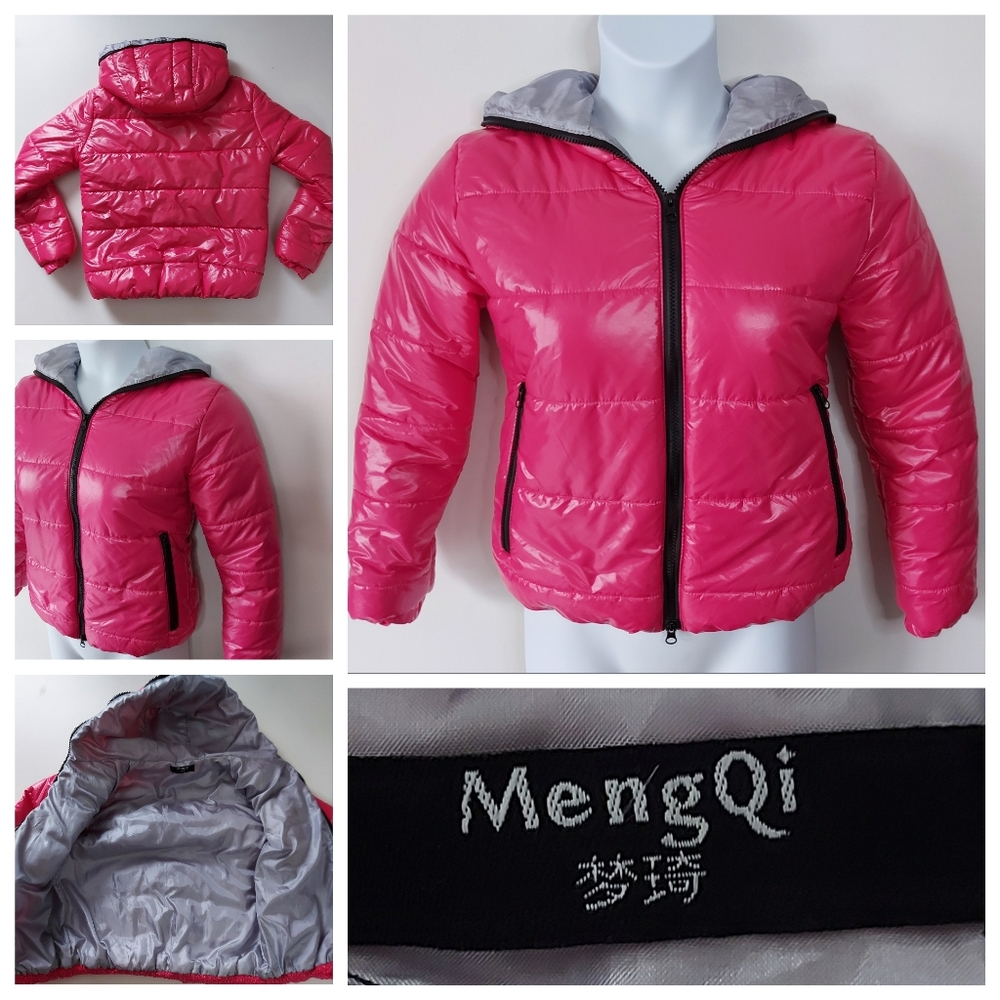 Hot Pink Puffer Jacket Woman's Large